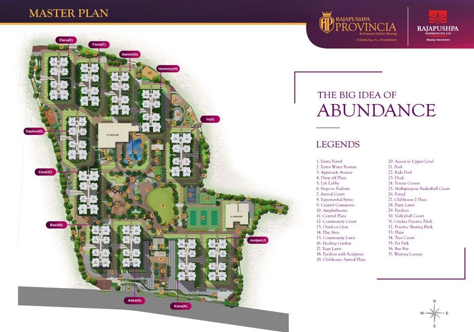 Rajapushpa Provincia master plan layout